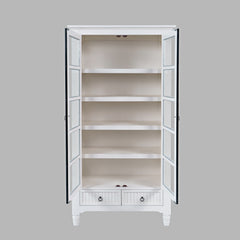 Westport White Tall Display Cabinet - Ornate Home