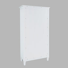 Westport White Tall Display Cabinet - Ornate Home
