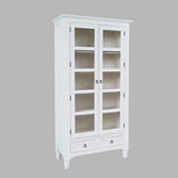 Westport White Tall Display Cabinet - Ornate Home