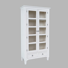 Westport White Tall Display Cabinet - Ornate Home