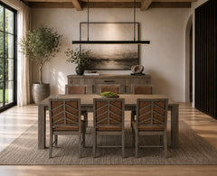 Westvale Natural/Brown 84 Dining Dining Table w/ 6 Chair - Ornate Home