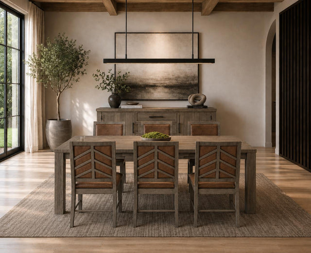 Westvale Natural/Brown 84 Dining Dining Table w/ 6 Chair - Ornate Home
