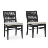 Westville Black Outdoor Dining Chair (Set of 2) - Ornate Home