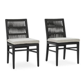 Westville Black Outdoor Dining Chair (Set of 2) - Ornate Home