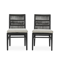 Westville Black Outdoor Dining Chair (Set of 2) - Ornate Home