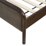 Wexford Wenge Mustard Vegan Leather Platform Bed - Ornate Home