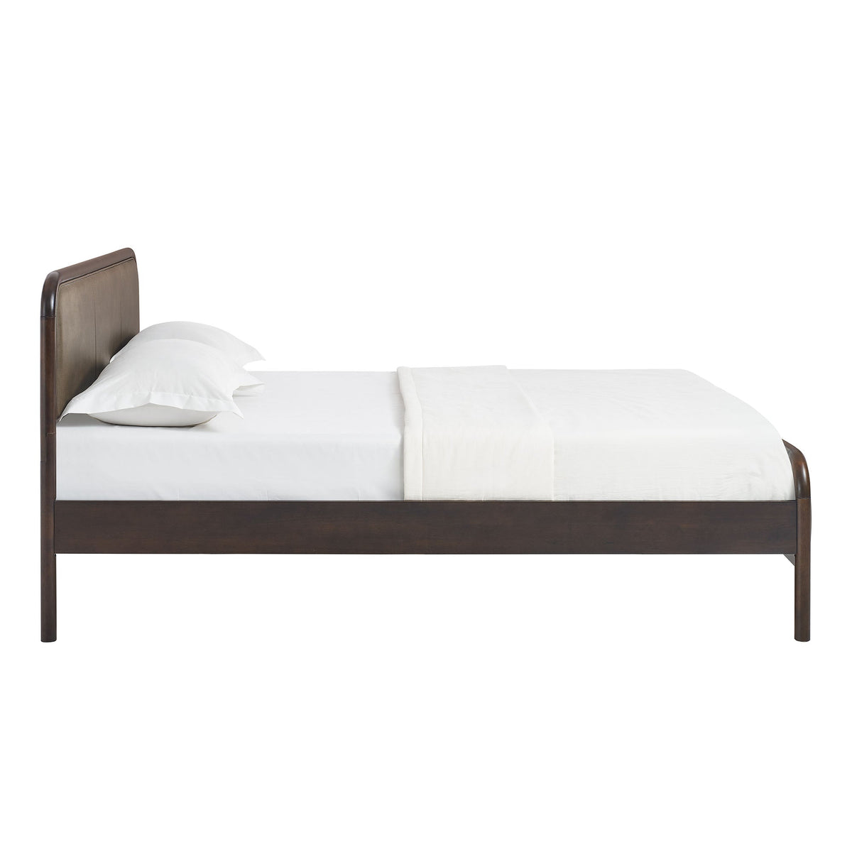 Wexford Wenge Mustard Vegan Leather Platform Bed - Ornate Home
