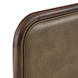 Wexford Wenge Mustard Vegan Leather Platform Bed - Ornate Home