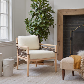 Wezly Ivory Accent Chair - Ornate Home
