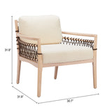 Wezly Ivory Accent Chair - Ornate Home