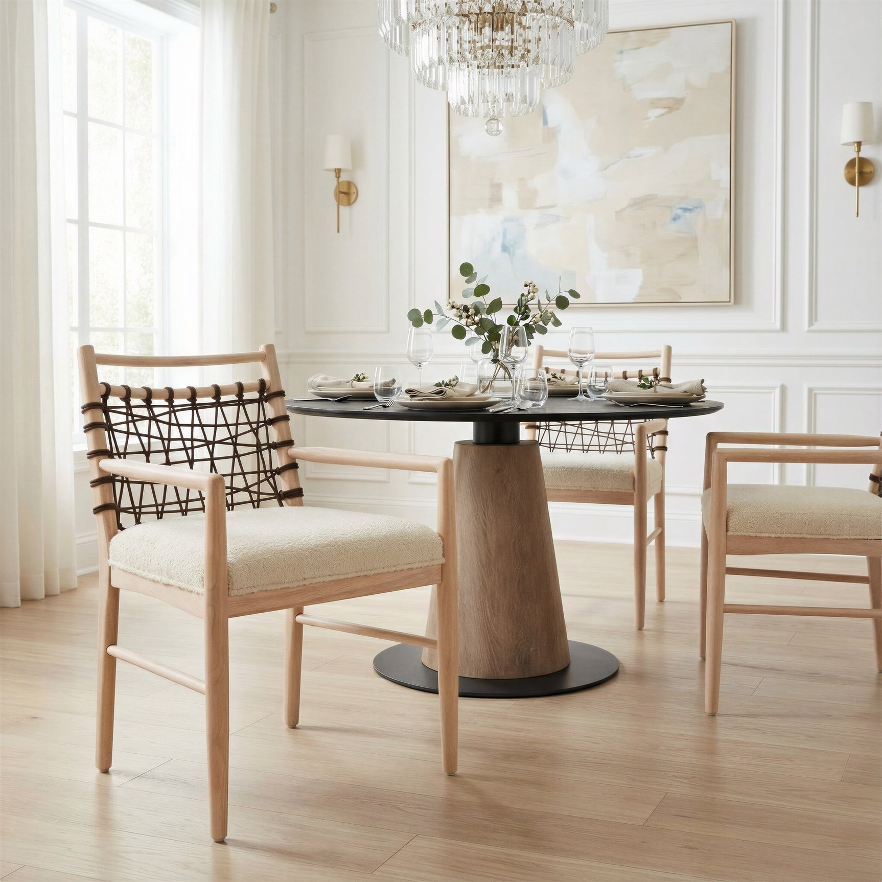 Wezly Ivory Dining Chair (Set of 2) - Ornate Home