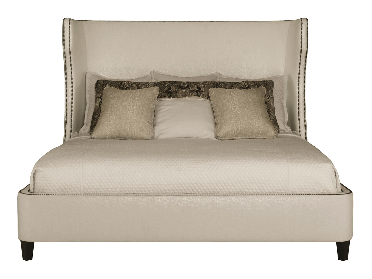 Wheeling Beige/Tan Fabric Shelter King Bed - Ornate Home