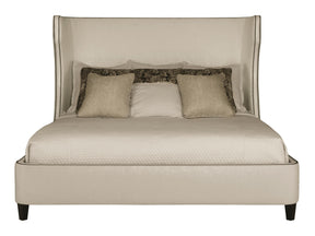 Wheeling Beige/Tan Fabric Shelter King Bed - Ornate Home