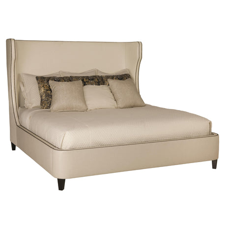 Wheeling Beige/Tan Fabric Shelter King Bed - Ornate Home