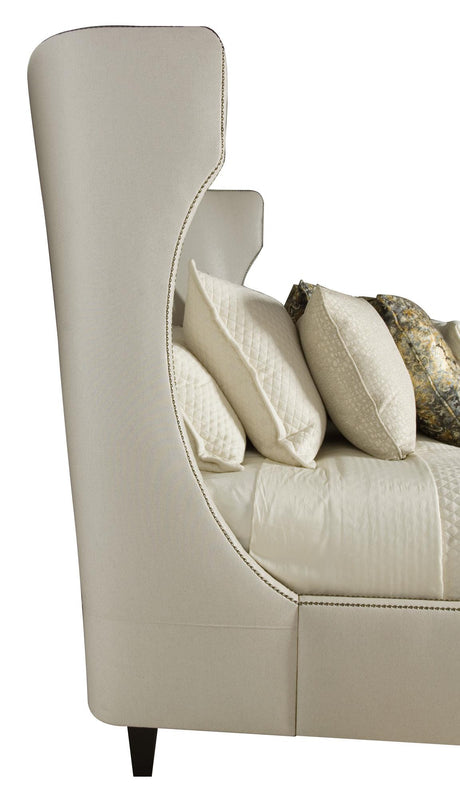 Wheeling Beige/Tan Fabric Shelter King Bed - Ornate Home