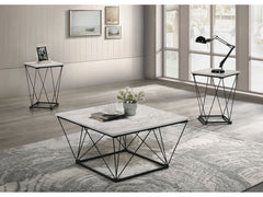 Whetstone White 3 Pc. Table Set - Ornate Home