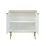 Whimsy Tan/White Two-Door Cabinet - Ornate Home