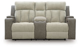 WhipLash Sisal Power Reclining Loveseat w/Console (Online Special Price) - Ornate Home
