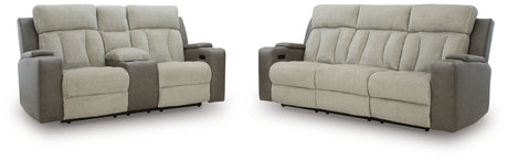 WhipLash Sisal Power Reclining Sofa and Loveseat - Ornate Home