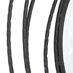 Whirlwind Black Round Mirror - Ornate Home