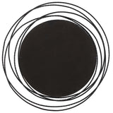 Whirlwind Black Round Mirror - Ornate Home