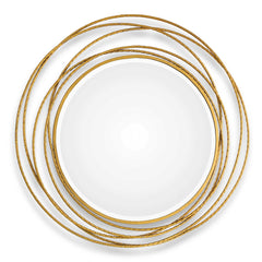 Whirlwind Gold Round Mirror - Ornate Home