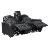 Whiselle Black Power Double Reclining Loveseat - Ornate Home