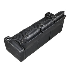 Whiselle Black Power Double Reclining Sofa - Ornate Home