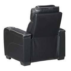 Whiselle Black Power Reclining Chair - Ornate Home