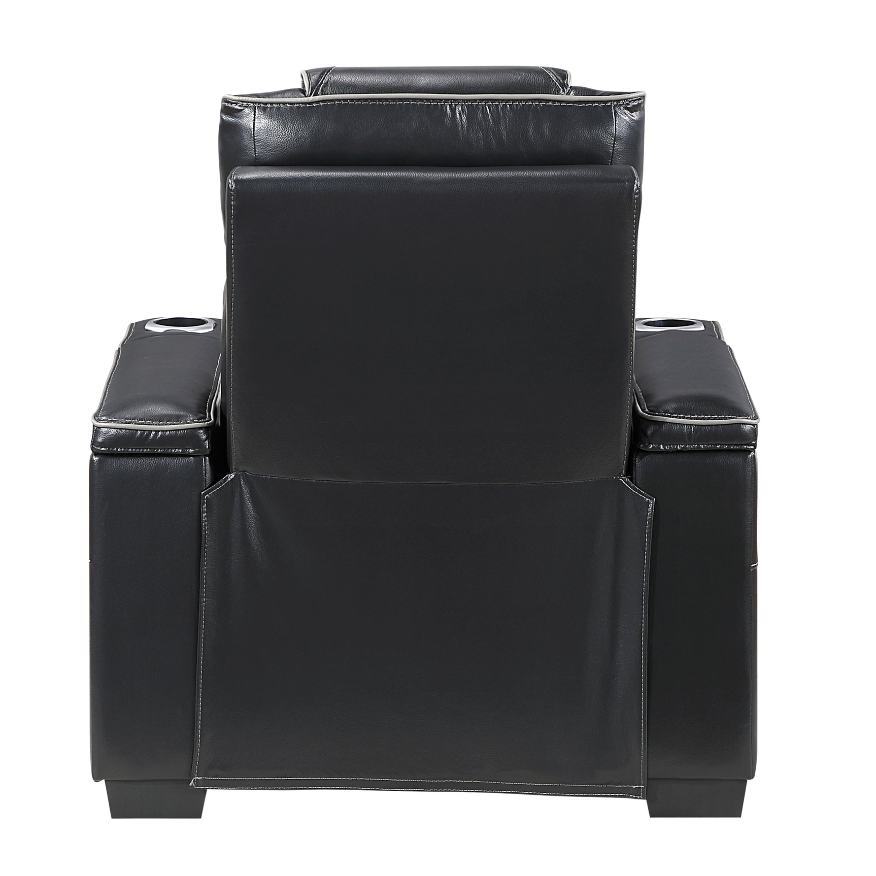 Whiselle Black Power Reclining Chair - Ornate Home