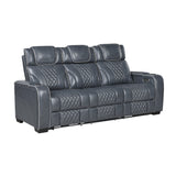 Whiselle Blue Power Double Reclining Sofa - Ornate Home