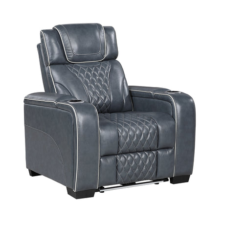 Whiselle Blue Power Reclining Chair - Ornate Home