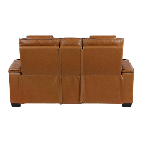 Whiselle Brown Power Double Reclining Loveseat - Ornate Home