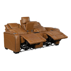 Whiselle Brown Power Double Reclining Loveseat - Ornate Home