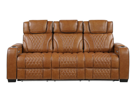 Whiselle Brown Power Double Reclining Sofa - Ornate Home