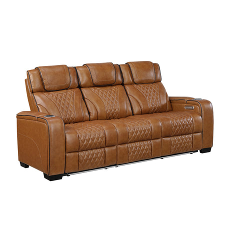 Whiselle Brown Power Double Reclining Sofa - Ornate Home