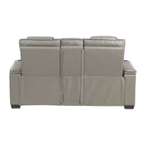 Whiselle Gray Power Double Reclining Loveseat - Ornate Home