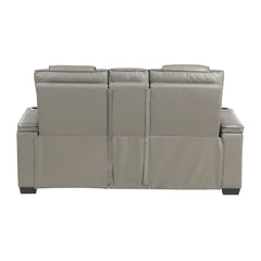 Whiselle Gray Power Double Reclining Loveseat - Ornate Home