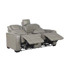 Whiselle Gray Power Double Reclining Loveseat - Ornate Home