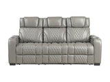 Whiselle Gray Power Double Reclining Sofa - Ornate Home