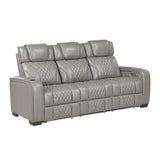 Whiselle Gray Power Double Reclining Sofa - Ornate Home