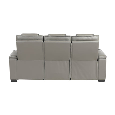 Whiselle Gray Power Double Reclining Sofa - Ornate Home