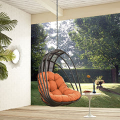 Whisk Orange Outdoor Patio Swing Chair Without Stand - Ornate Home