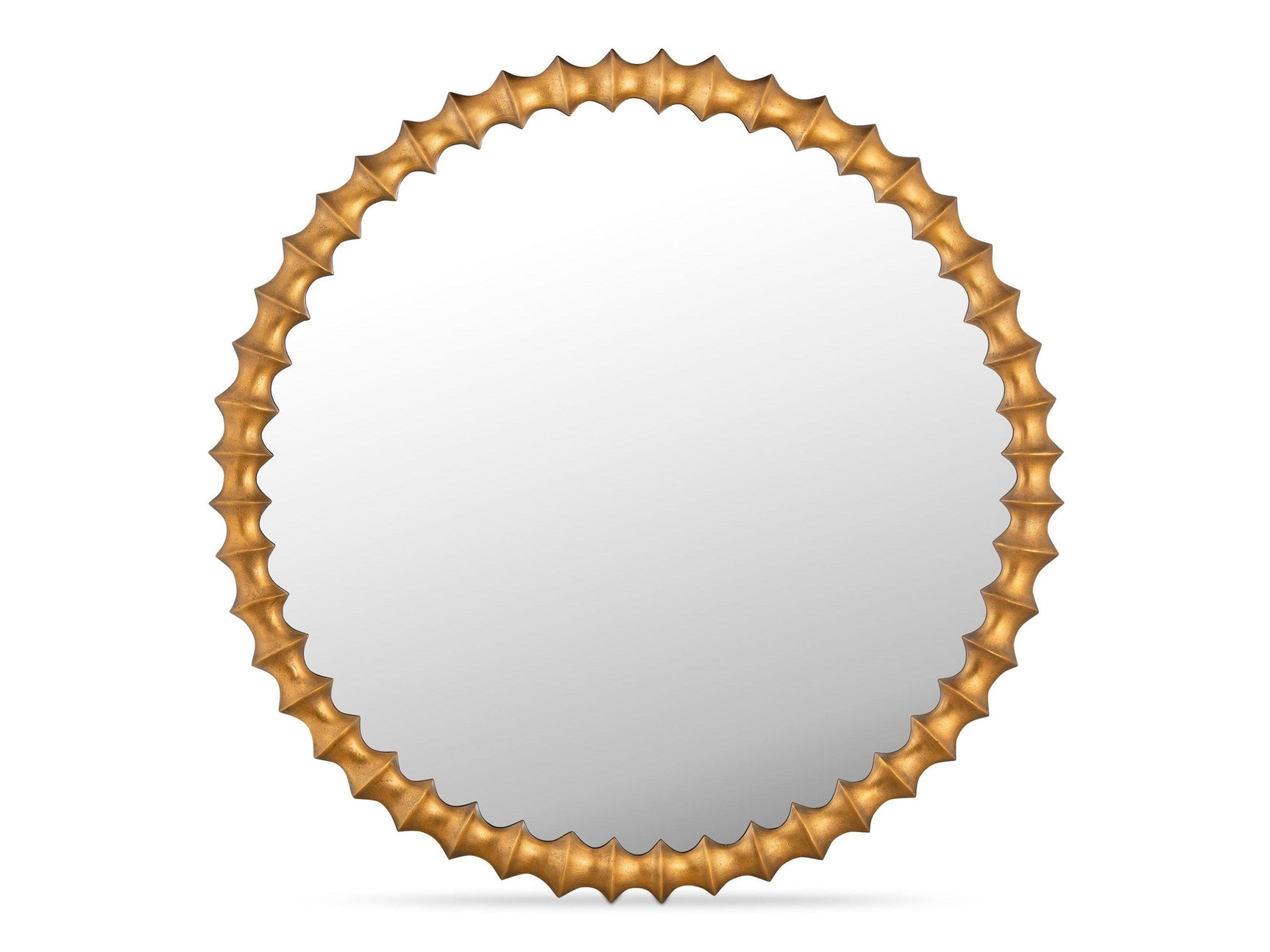 Whitby Aged Brass Mirror - Ornate Home