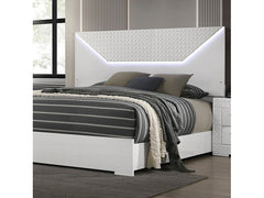 Whitby White Eastern King Bed - Ornate Home