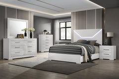 Whitby White Eastern King Bed - Ornate Home