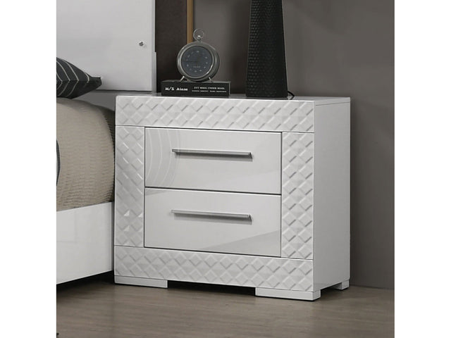 Whitby White Nightstand - Ornate Home