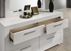 Whitby White Queen 4 Piece Bedroom Set - Ornate Home