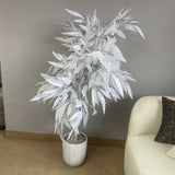White Mango in White Hexagonal Metal / 5’ - Ornate Home