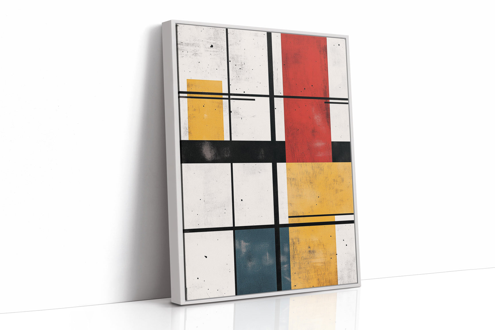 Modular Rhythm – Abstract Primary Color Grid Art